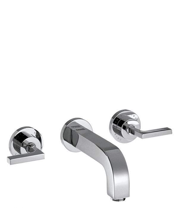 Bateria umywalkowa ścienna HANSGROHE Axor Citterio 2-uchwytowa 3-otworowa chrom | 39147000