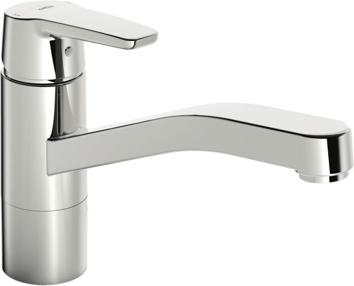 Bateria kuchenna stojąca ORAS SAGA ECO 1-uchwytowa 1-otworowa chrom z obrotową wylewką  | 3930F106