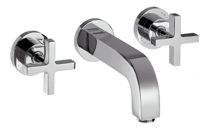Bateria umywalkowa ścienna HANSGROHE Axor Citterio 2-uchwytowa 3-otworowa chrom | 39313000