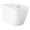 Miska WC ceramiczna stojąca z powłoką PureGuard GROHE Euro Ceramic bezkołnierzowa 37.4 x 67 cm biel alpejska  | 3933800H