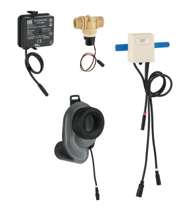 Syfon do pisuaru z czujnikiem temperatury z transformatorem 100-240 V AC 50-60 Hz, 6,75 V DC, wstępne spłukiwanie włącz/wyłącz