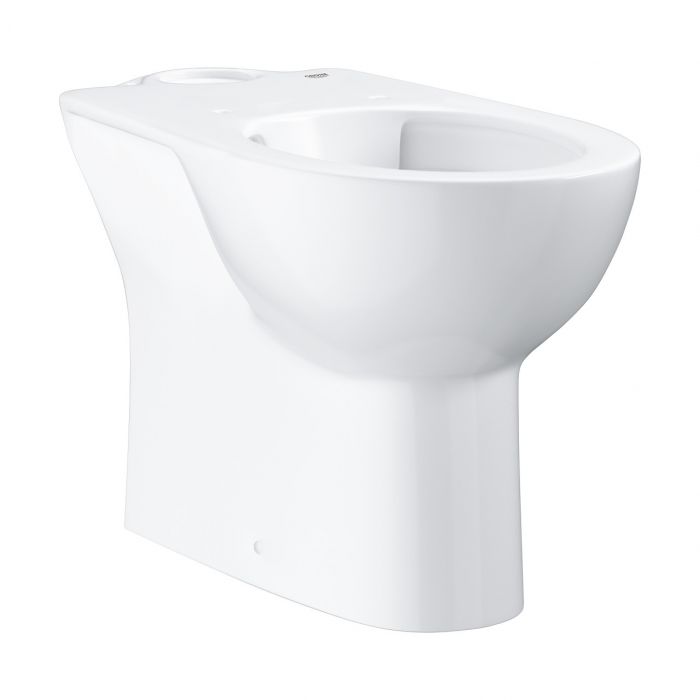 Bau Ceramic miska WC ceramiczny stojąca kompaktowa bezkołnierzowa do łączenia ze zbiornikiem spłukującym (zamawiany osobno) z odpływem pionowym 36.4 x 70.09999999999999 x 40 cm biel alpejska 3/6 l w komplecie zestaw mocujący