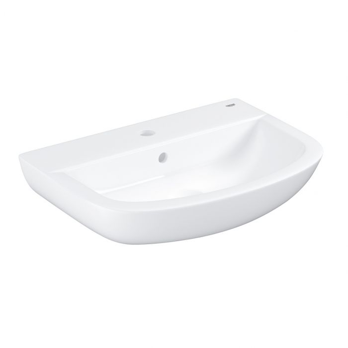 Umywalka ceramiczna GROHE Bau Ceramic 55 wisząca 553 x 386 x 151 mm biel alpejska z powłoką PureGuard | 39440000