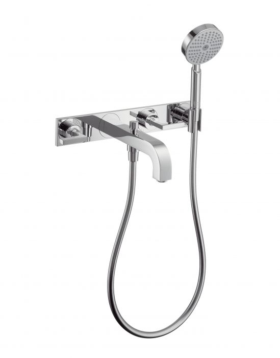 Element natynkowy HANSGROHE Axor Citterio do baterii wannowej podtynkowej 3-otworowej 2-uchwytowej chrom | 39442000