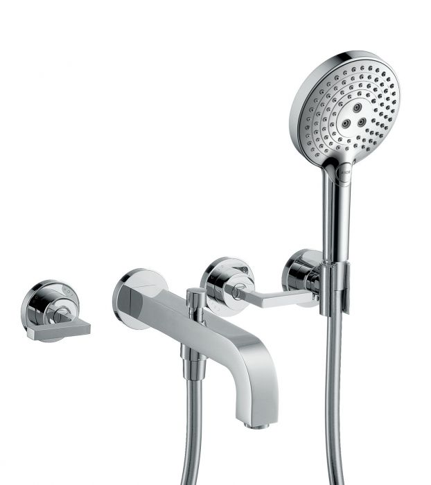 Element natynkowy HANSGROHE Axor Citterio do baterii wannowej podtynkowej 3-otworowej 2-uchwytowej chrom  | 39448000