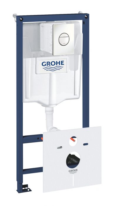 System instalacyjny GROHE Rapid SL 5w1 1130 mm z ramą montażową, kątownikami ściennymi, matą wyciszającą, zestawem adaptacyjnym GROHE Fresh i przyciskiem spłukującym ze Nova C 38765SH0  | 39451000