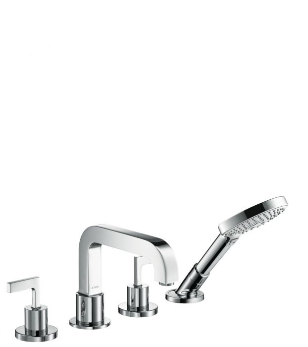 Element natynkowy HANSGROHE Axor Citterio do baterii wannowej podtynkowej stojącej 2-uchwytowej 4-otworowej chrom  | 39454000