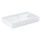 Umywalka ceramiczna GROHE Cube Ceramic 80 nablatowa z otworem 800 x 490 x 125 mm biel alpejska z powłoką PureGuard | 3947600H