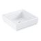 Umywalka ceramiczna GROHE Cube Ceramic 40 nablatowa bez otworu 400 x 400 x 130 mm biel alpejska z powłoką PureGuard  | 3948200H