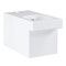Cube Ceramic miska WC ceramiczna stojąca kompaktowa bezkołnierzowa odpływ universalny 37 x 69 x 40 cm biel alpejska z powłoką PureGuard