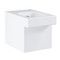 Miska WC ceramiczna stojąca z powłoką PureGuard GROHE Cube Ceramic bezkołnierzowa 38 x 56.5 cm biel alpejska | 3948500H
