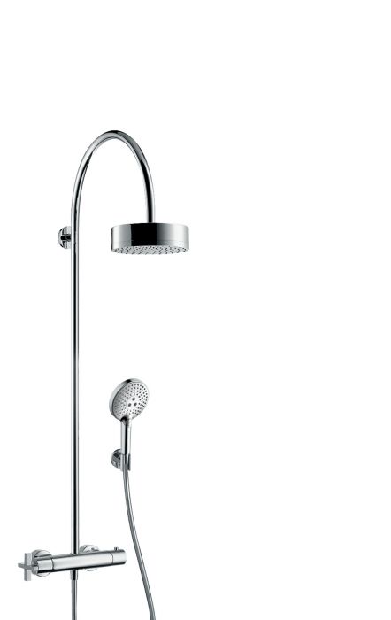 Komplet prysznicowy HANSGROHE Axor Citterio DN 15 chrom z termostatem AXOR Citterio Głowica prysznicowa Axor Citterio 180 1jet, AXOR Citterio Uchwyt prysznicowy, AXOR ShowerSolutions Główka prysznicowa Axor 120 3jet, AXOR Wąż prysznicowy 1,60 m | 3967000