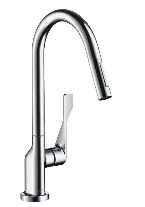 Bateria kuchenna sztorcowa HANSGROHE Axor Citterio 1-uchwytowa 1-otworowa stal szlachetna  | 39835800