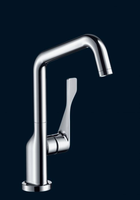 Bateria kuchenna sztorcowa HANSGROHE Axor Citterio 1-uchwytowa 1-otworowa stal szlachetna z obrotową wylewką | 39850800