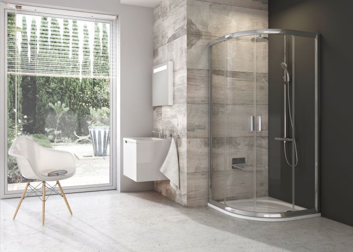 Kabina obniżona półokrągły RAVAK Blix SABINA BLCP4-80 800 x 1750 mm alubright szkło hartowane transparent bez powłoki | 3B240C40Z1