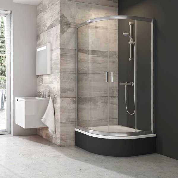 Kabina obniżona półokrągły RAVAK Blix SABINA BLCP4-80 800 x 1750 mm biała szkło hartowane transparent bez powłoki | 3B240140Z1
