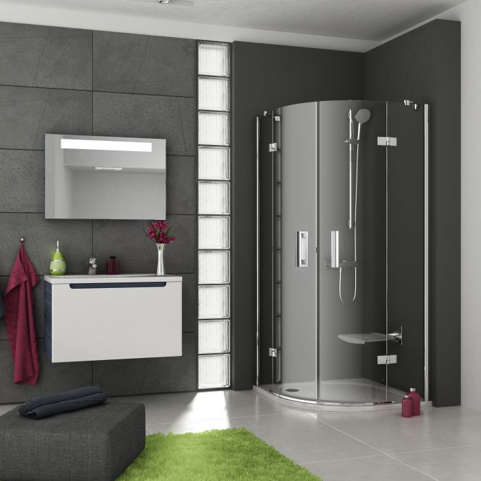 Kabina 4-częściowa półokrągły RAVAK SmartLine 800 x 1900 mm chrom szkło hartowane transparent bez powłoki | 3S244A00Y1