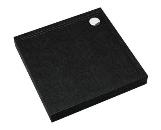 Brodzik akrylowy STABILSOUND kwadratowy z zintegrowanym frontowym panelem 80 x 80 x 12 cm SCHEDPOL CAMERON | 3STC1K8080CST