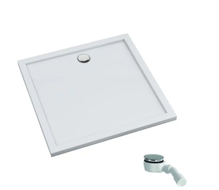 Brodzik kwadratowy 80 x 80 SCHEDPOL Caspar New w komplecie syfon | 32830