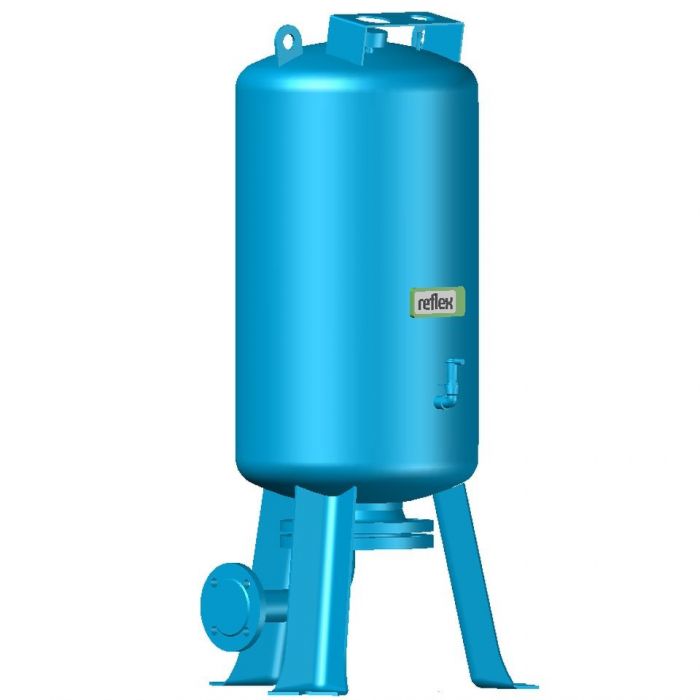 Naczynie przeponowe ciśnieniowe, stojące REFLEX Refix DE 120 120 l 70°C 450 x 1253 mm | 7313700