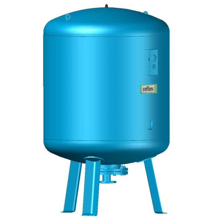Naczynie przeponowe ciśnieniowe, stojące REFLEX Refix DE 1500 1500 l 70°C DN 65 1200 x 1991 mm | 7312905