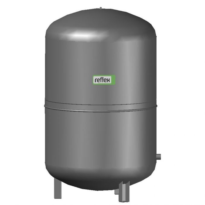 Naczynie przeponowe ciśnieniowe, stojące Reflex N 300 300 l 120°C szare 634 x 1092 mm