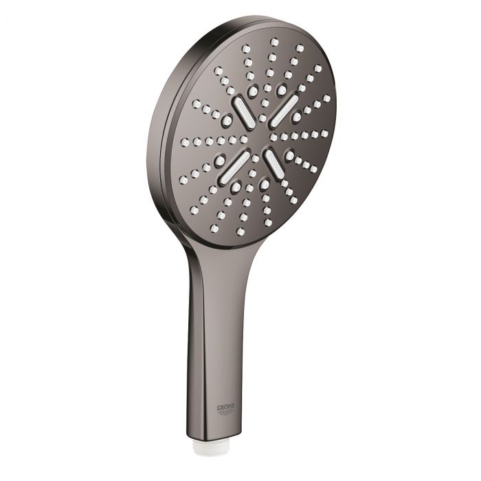 Prysznic ręczny 3-strumieniowy GROHE Rainshower SmartActive 130 hard graphite | 26574A00