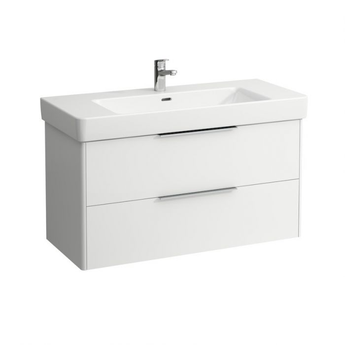 Szafka podumywalkowa do kompletacji z umywalką PRO S H813966 stojąca 1010 x 515 x 440 mm biała połysk z 2 szufladami z mechanizmem cichego domykania ROCA BASE | H4024521102611