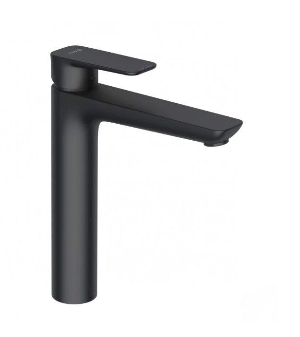 Bateria umywalkowa stojąca KLUDI PURE&STYLE 1-uchwytowa 1-otworowa mosiężna czarna mat | 402963975