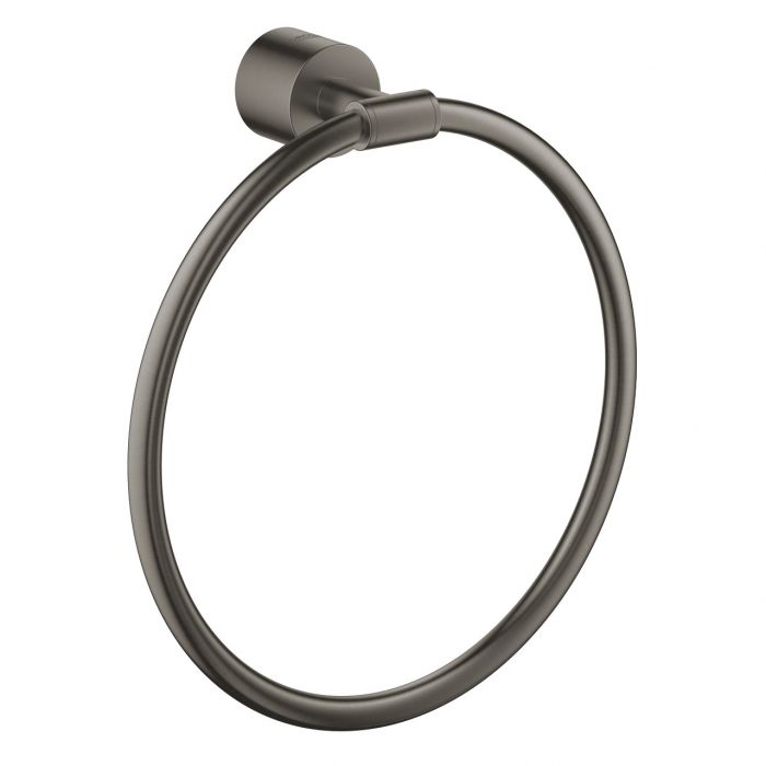 Wieszak na ręcznik ścienny GROHE Atrio z ukrytym mocowaniem metalowy 69 x 212 mm brushed hard graphite | 40307AL3