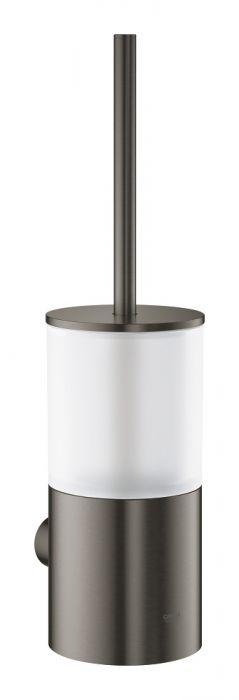 Szczotka toaletowa GROHE Atrio komplet szklana brushed hard graphite | 40314AL3