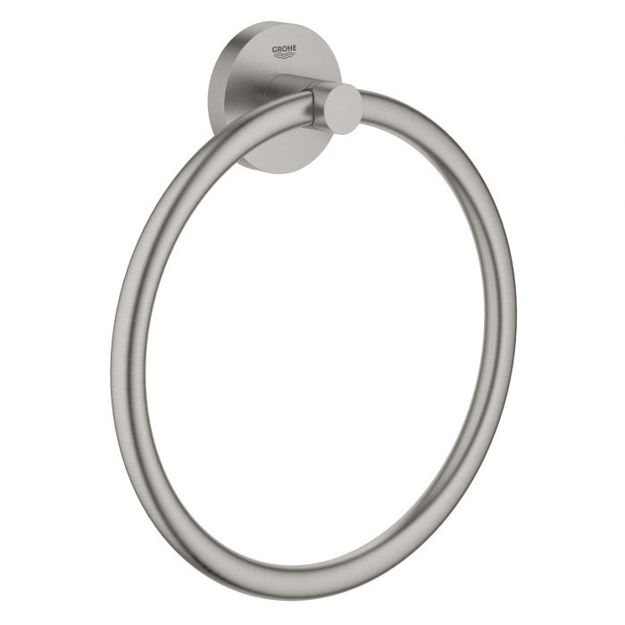 Wieszak na ręcznik okrągły GROHE Essentials metalowy d180 stal nierdzewna | 40365DC1