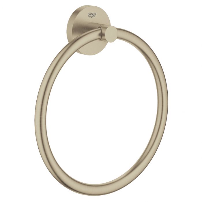 Wieszak na ręcznik okrągły GROHE Essentials metalowy d180 brushed nickel | 40365EN1