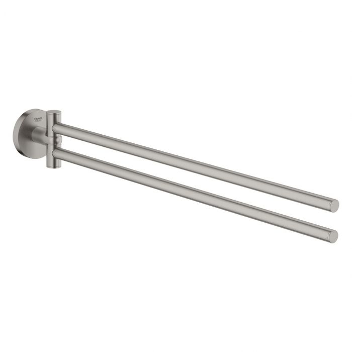 Wieszak na ręcznik dwuramienny obrotowy GROHE Essentials stal nierdzewna | 40371DC1