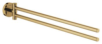 Wieszak na ręcznik dwuramienny obrotowy GROHE Essentials ukryte mocowania metal cool sunrise | 40371GL1