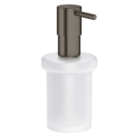 Dozownik mydła ścienny GROHE Essentials bez uchwytu pasuje do uchwytów: Essentials (40369000) Essentials Cube (40508000) Bau Cosmopolitan (40585) Essentials Authentic (40652) szklany/metalowy pojemność 160 ml brushed hard graphite  | 40394AL1