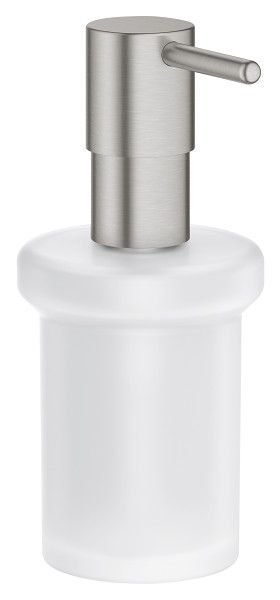 Dozownik mydła ścienny GROHE Essentials bez uchwytu pasuje do uchwytów: Essentials (40369000) Essentials Cube (40508000) Bau Cosmopolitan (40585) Essentials Authentic (40652) szklany/metalowy pojemność 160 ml stal nierdzewna  | 40394DC1