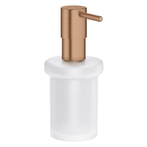 Dozownik mydła ścienny GROHE Essentials bez uchwytu pasuje do uchwytów: Essentials (40369000) Essentials Cube (40508000) Bau Cosmopolitan (40585) Essentials Authentic (40652) szklany/metalowy pojemność 160 ml brushed warm sunset | 40394DL1
