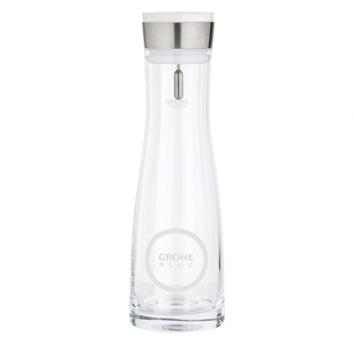 Karafka GROHE Blue z korkiem ze stali nierdzewnej, z sitkiem do zatrzymywania np. owoców szkło kryształowe 1000 ml | 40405001