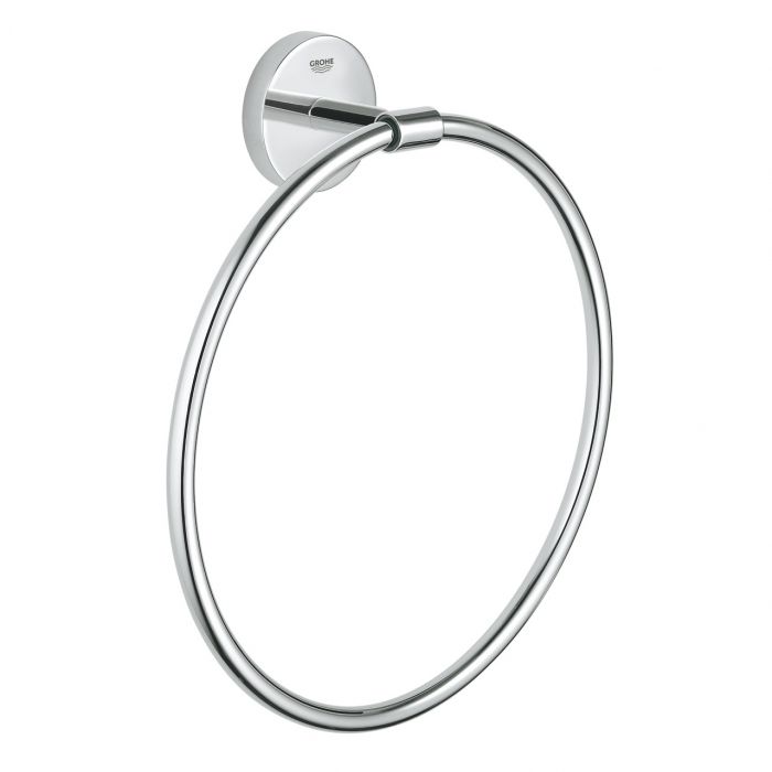 Wieszak na ręcznik okrągły GROHE BauCosmopolitan metalowy chrom | 40460001