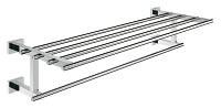 Półka na ręcznik GROHE Essentials Cube z wieszakiem na ręczniki metalowy chrom  | 40512001