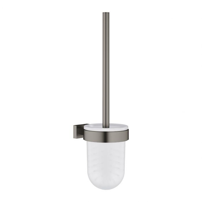 Szczotka WC ścienna GROHE Essentials Cube komplet metalowy brushed hard graphite | 40513AL1