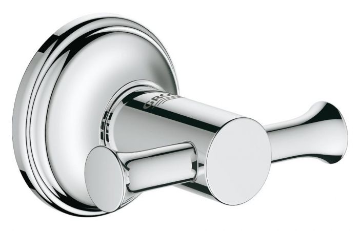 Haczyk na płaszcz kąpielowy podwójny GROHE Essentials Authentic ukryte mocowania metalowy chrom | 40656001