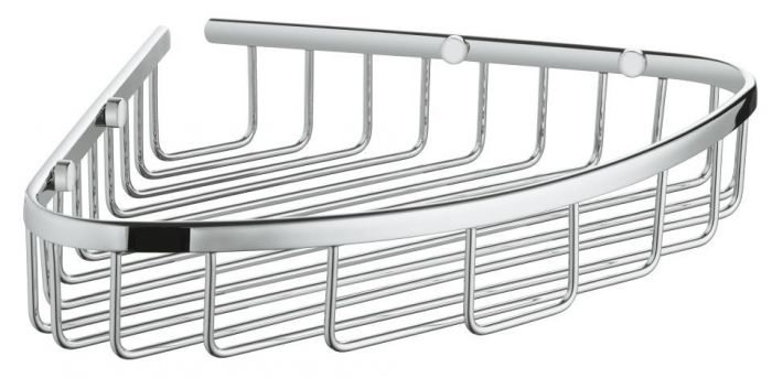 Kosz na kosmetyki narożny GROHE BauCosmopolitan montaż na wkręty z kołkami 303 x 50 mm chrom | 40663001