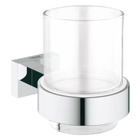Szklanka GROHE Essentials Cube z uchwytem chrom | 40755001