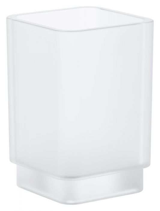 Szklanka ścienny GROHE Selection Cube szkło mleczne 73 x 106 mm daVinci satin white | 40783000