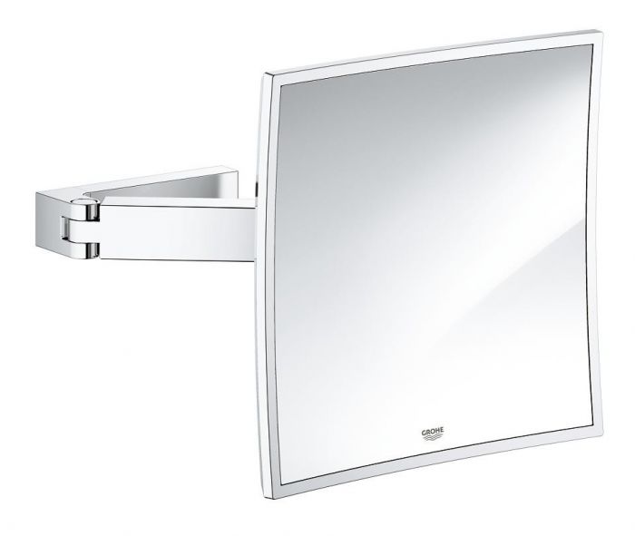 Lusterko na papier zapasowy ścienne z 3-krotnym powiększeniem GROHE Selection Cube ukryte mocowania metal chrom | 40808000