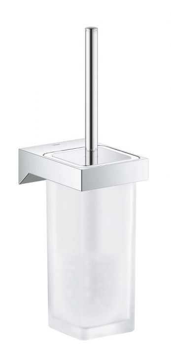 Szczotka toaletowa ścienna GROHE Selection Cube z pojemnikiem szklanym szkło/ metal chrom | 40857000
