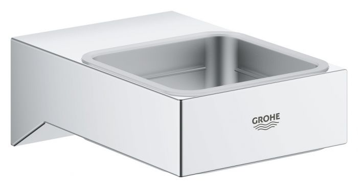 Uchwyt ścienny GROHE Selection Cube ukryte mocowania do szklanki 40789000, mydelniczki 40806000, dozownika na mydło 40805000 metal 73 x 108 x 40 mm chrom | 40865000