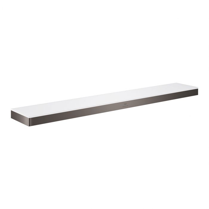 Półka ścienna naścienna GROHE Allure metal / szkło 600 x 100 mm hard graphite  | 40965a01